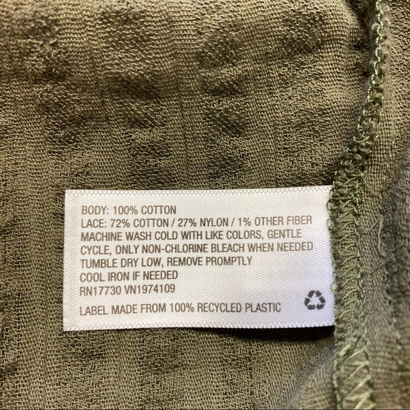 Knox Rose Olive Green Long Sleeve Crochet Blouse - Picture 15 of 16